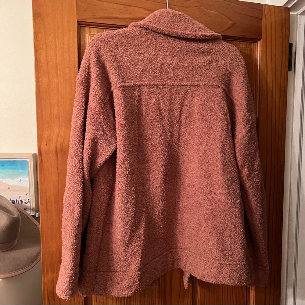 Fuzzy Button Jacket - Picture 2 of 4